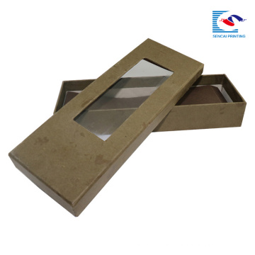 wholesale new design necktie gift paper packaging box with pvc window